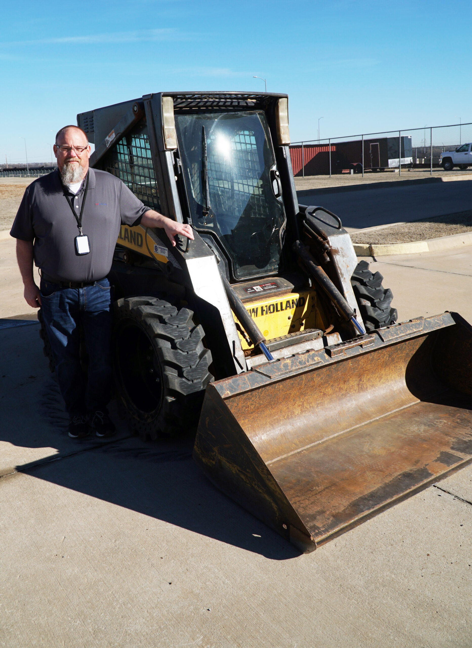 Instructor with skid steer