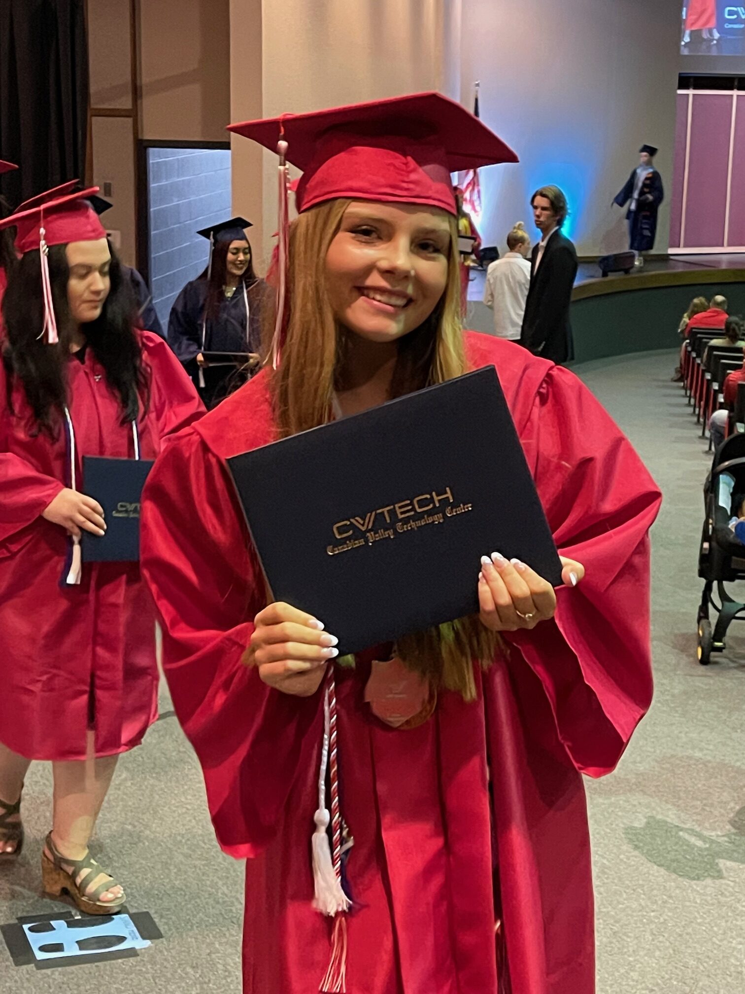 girl in graduation gown