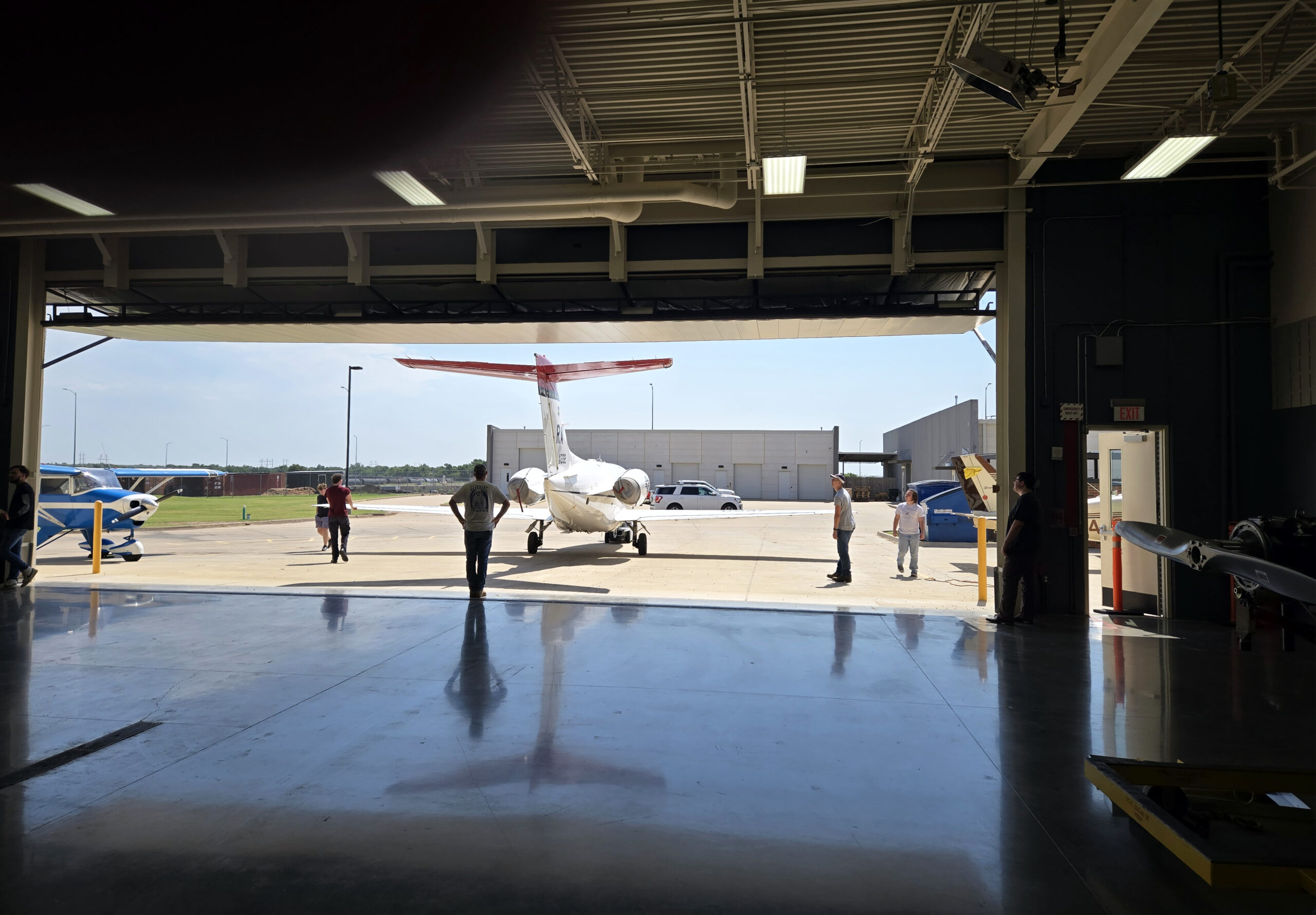 Air Force Jet Arrives at CV Tech