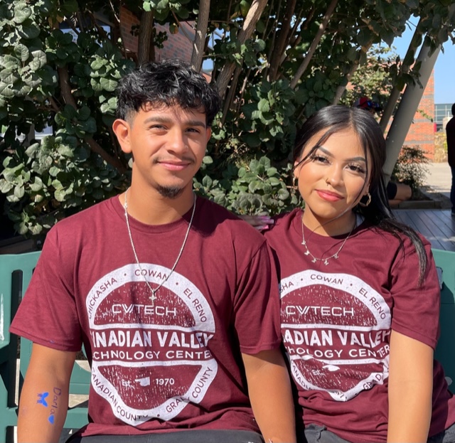 two smiling students